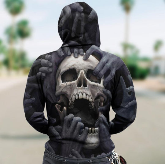 Skull Gothic Hoodie Shirt For Men
