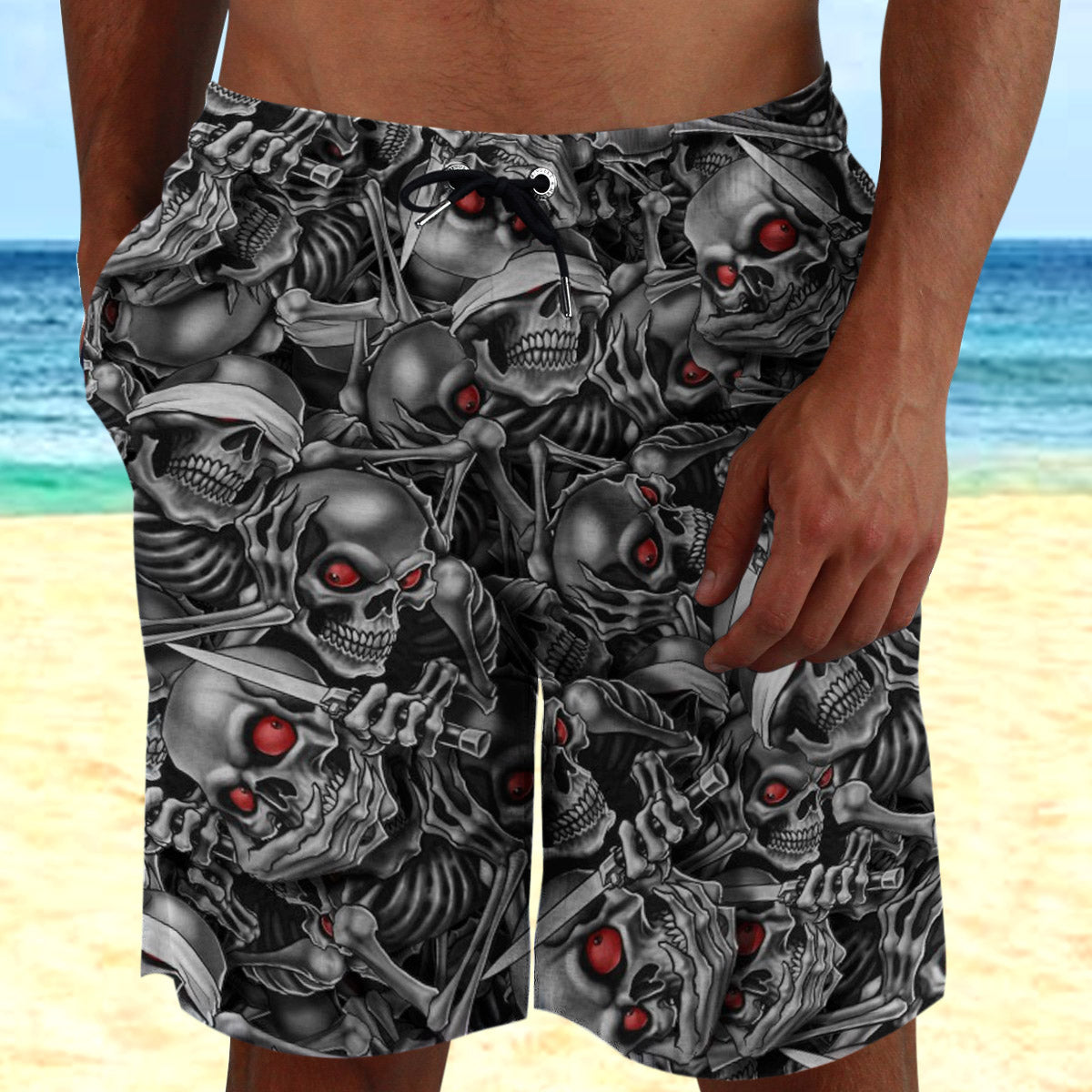 Skull 3D Shorts - 01400