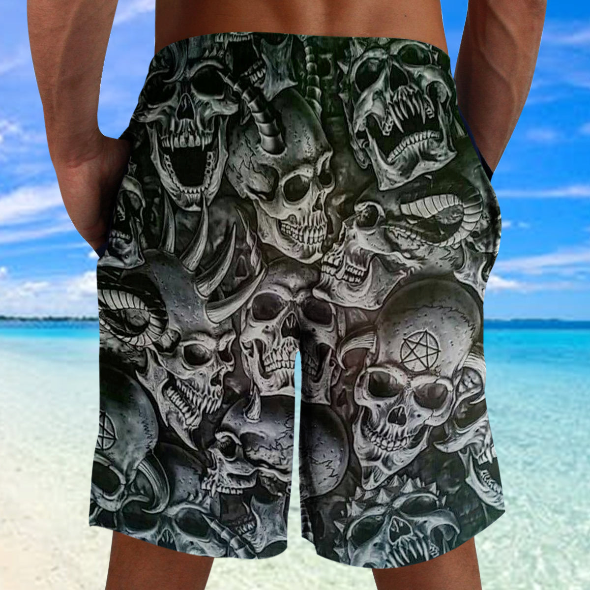 Skull 3D Shorts - 01499