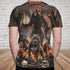 Skull 3D T-shirt_Grim Reaper with Dogs