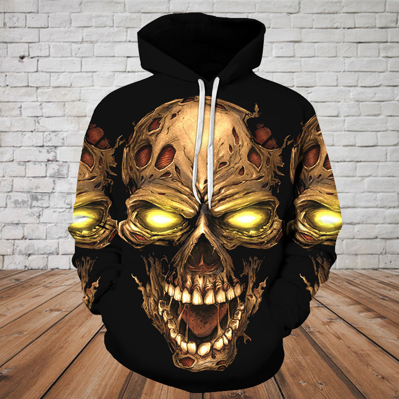 Skull 3D Hoodie_Screaming Skull