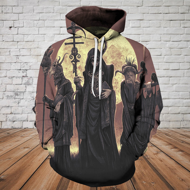 Skull 3D Hoodie - The Witch 0466