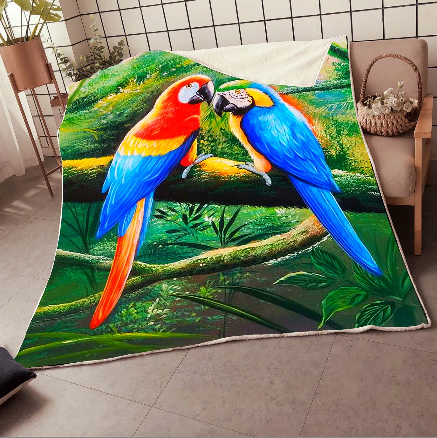 Parrot Blanket Parrot Birds - 04680
