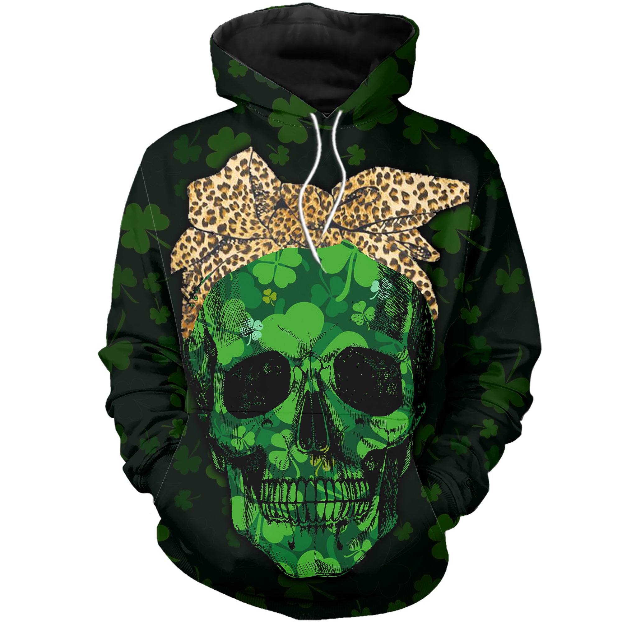 Skull 3D Hoodie Irish Skull - 04684