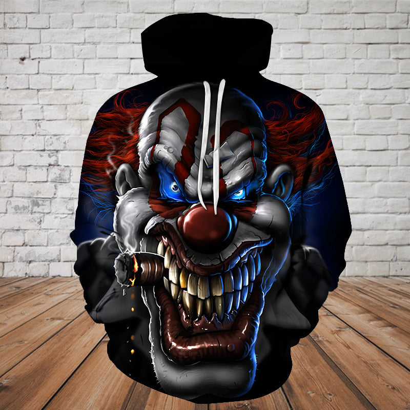 Skull 3D Hoodie - Evil Clown 0470