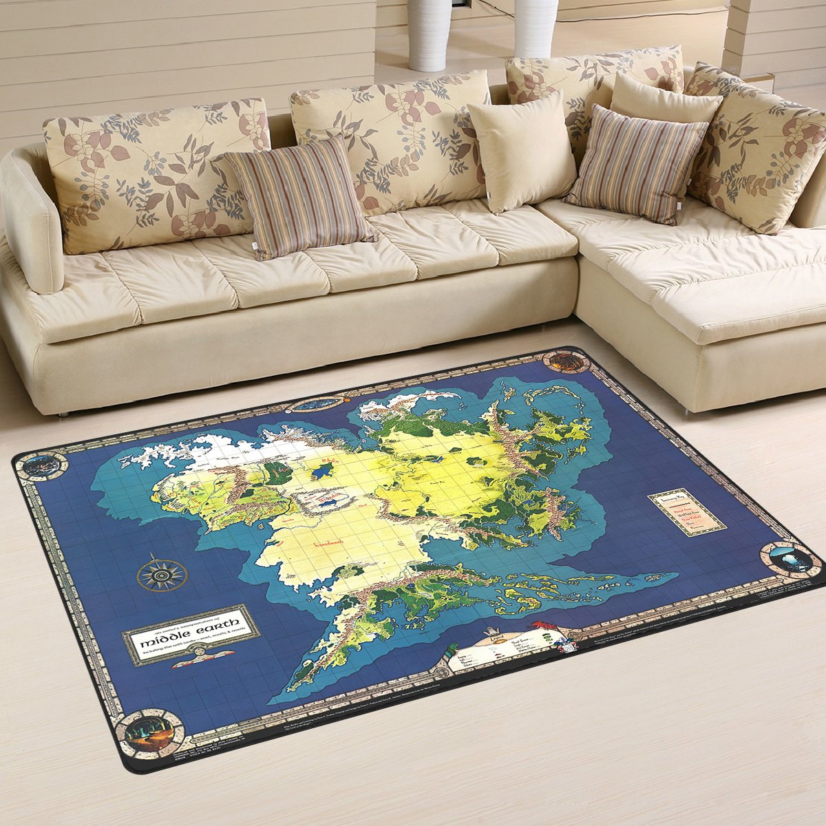 Area Rug Middle Earth Map - 04743