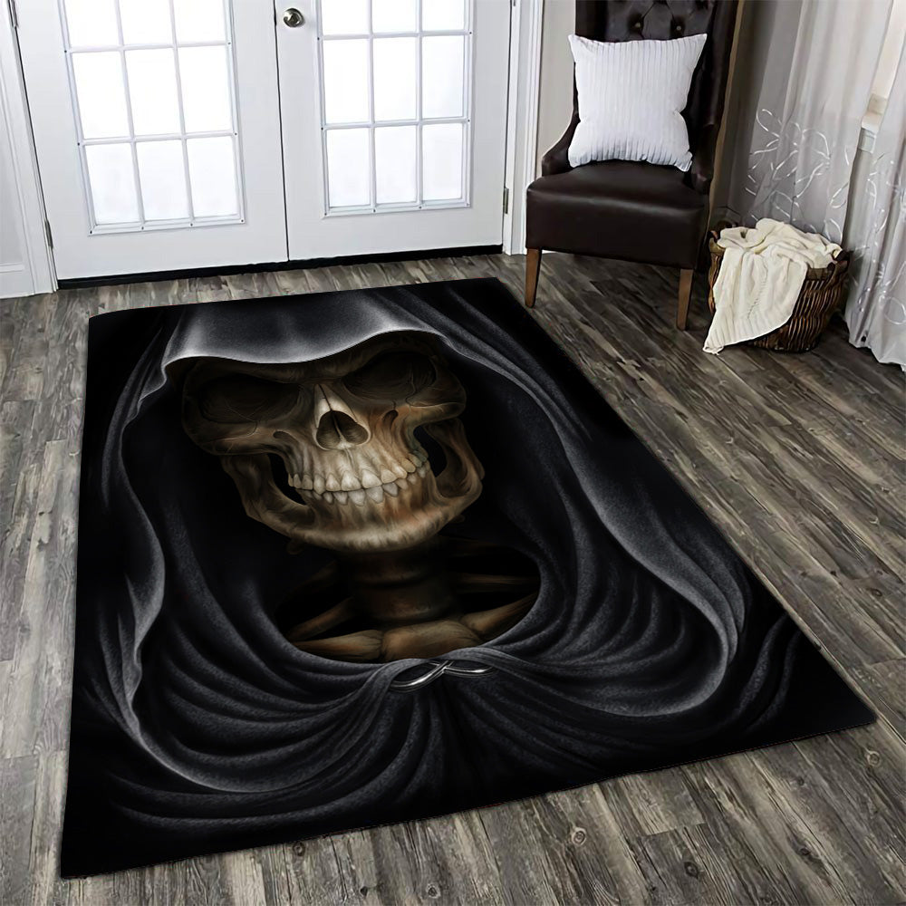 Skull Gothic Area Rug Carpet 04823