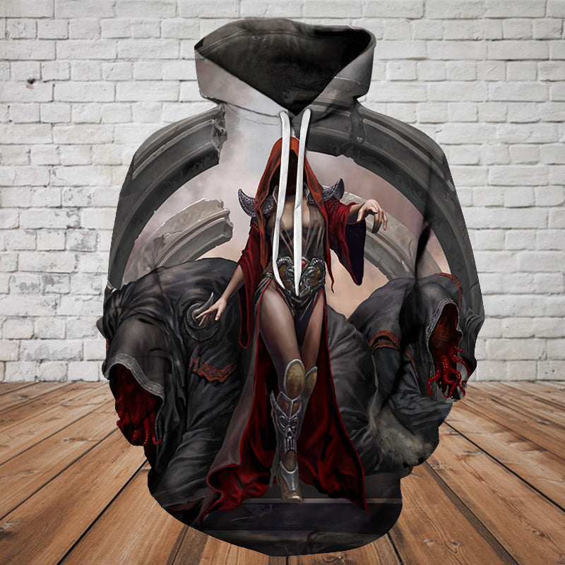 Skull 3D Hoodie - The Witch - 0497