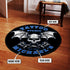 Personalized Skull and Tattoo Round Mat 07795