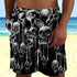 Melting Skull 3D Combo Beach Shorts and Hawaii Shirt 08730