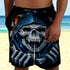 Skull 3D Beach Shorts and Hawaii Shirts 08784