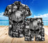 Skull Shifty Silver 3D Combo Beach Shorts and Hawaii Shirt 09584