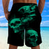 Skull Combo beach Shorts and Hawaii Shirt 09668