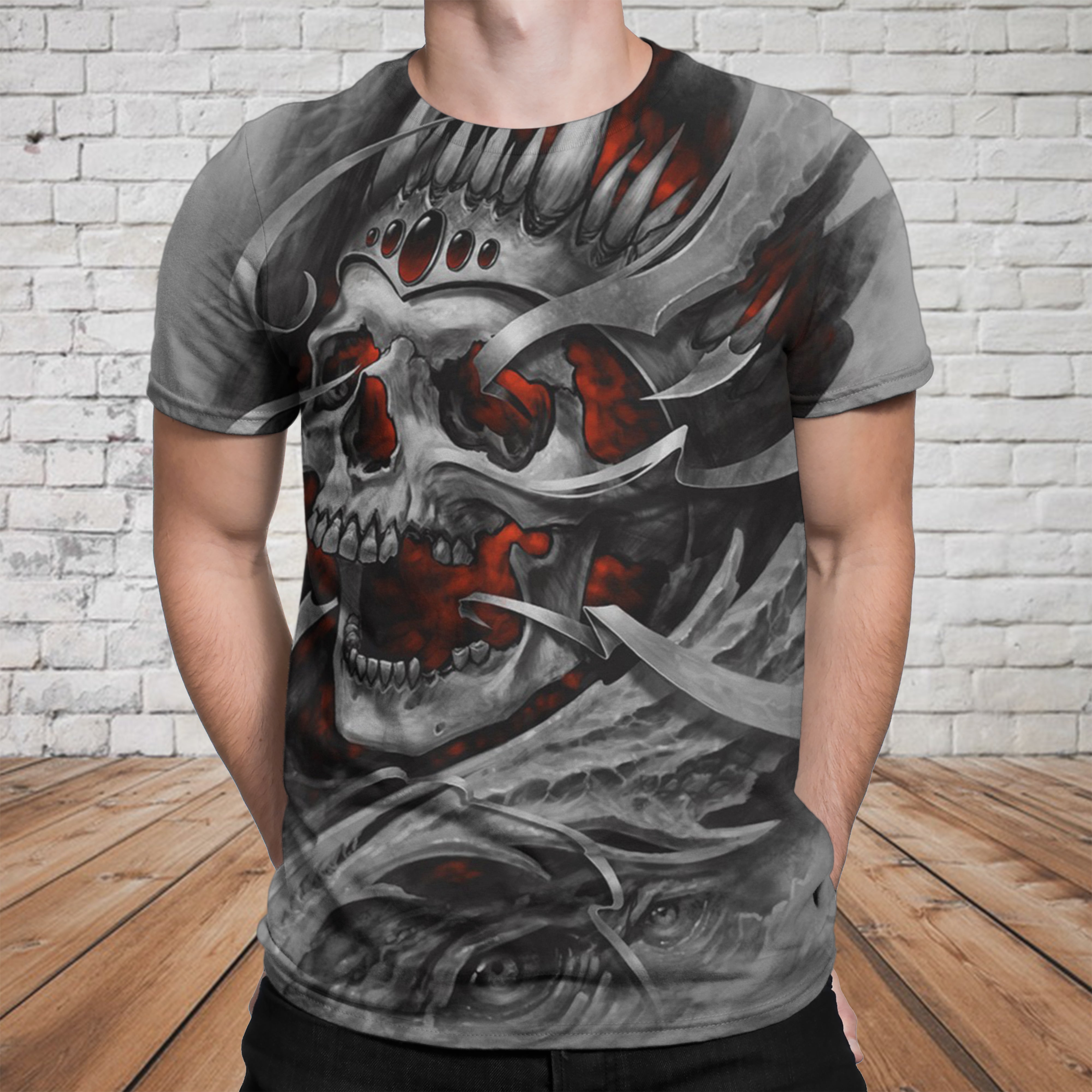 3D T-shirt_Skull Metal