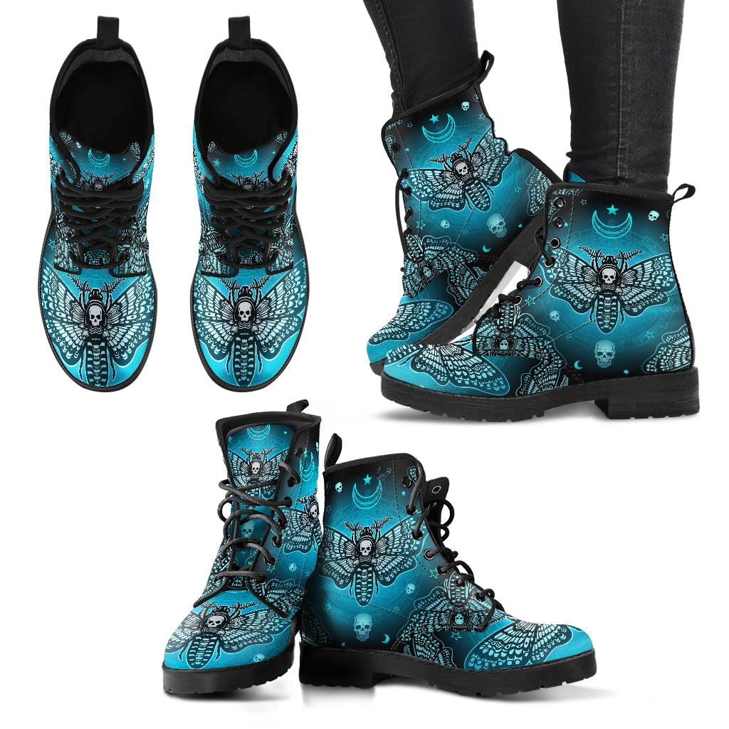 Skull Leather Boot -00346