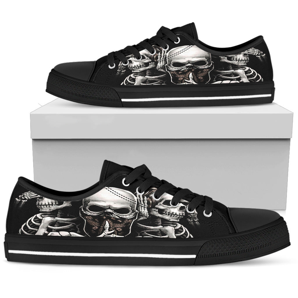 Skull Low Top Shoes - 04375
