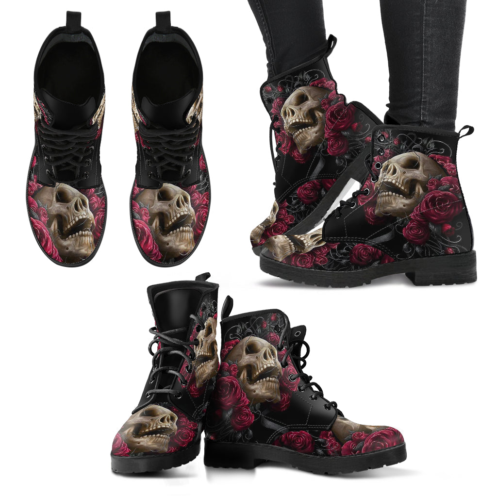 Skull Leather Boot - 00166