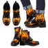Skull Leather Boots - Fire Skull 0559