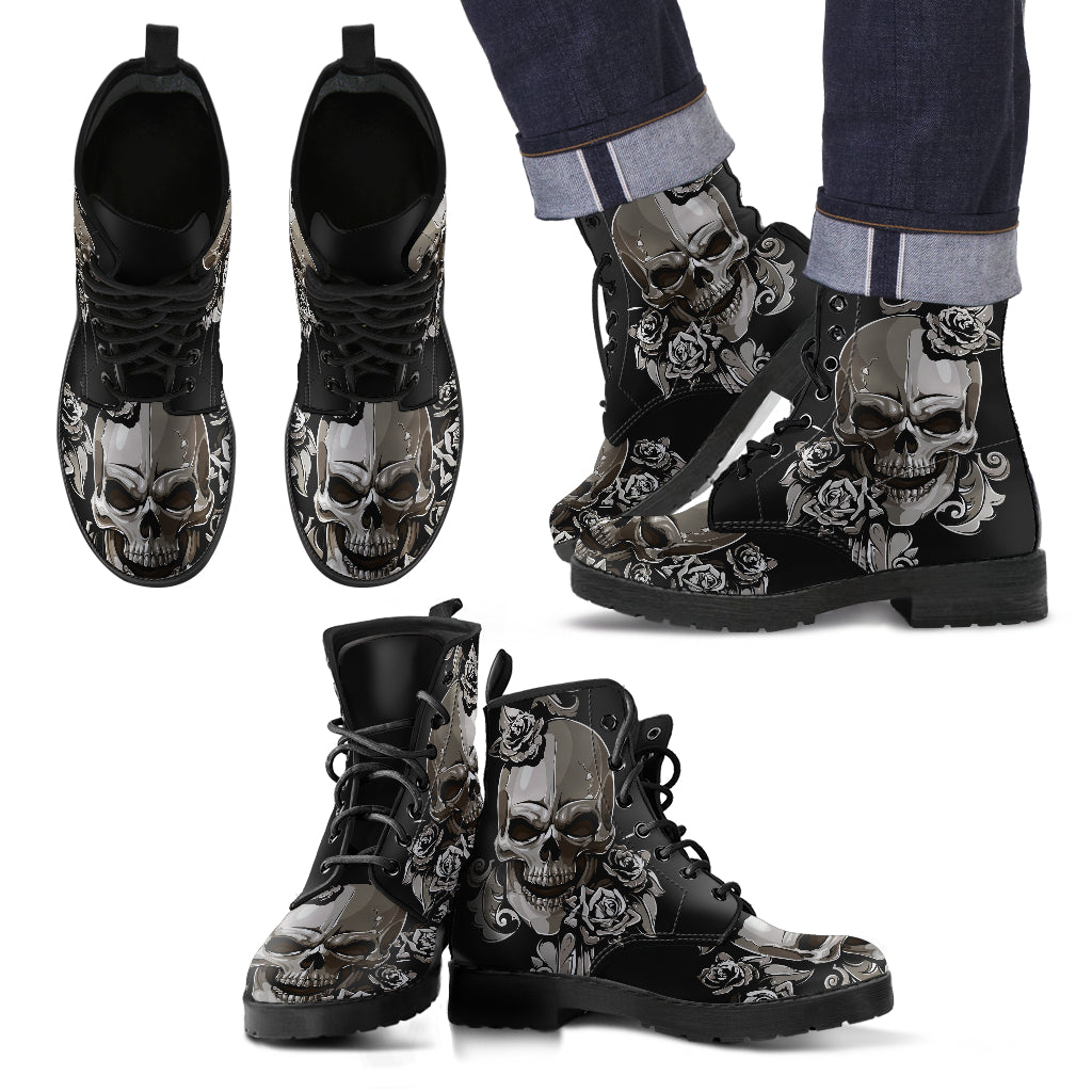 Skull Leather Boot - 00165