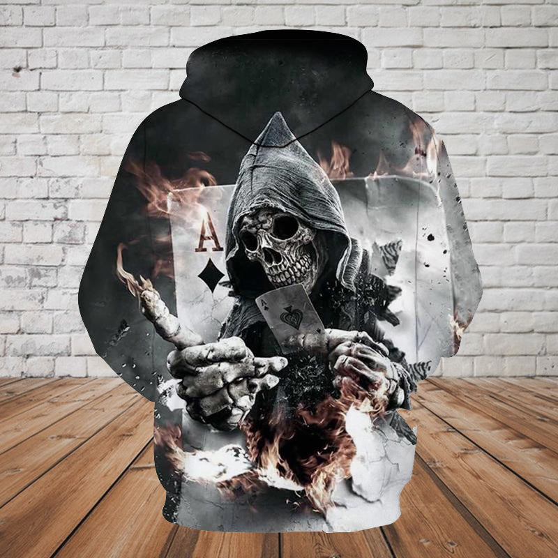 Skull 3D Hoodie - Skull Poker