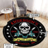 Personalized  Skull and Tattoo Machine Studio Round Mat 07918