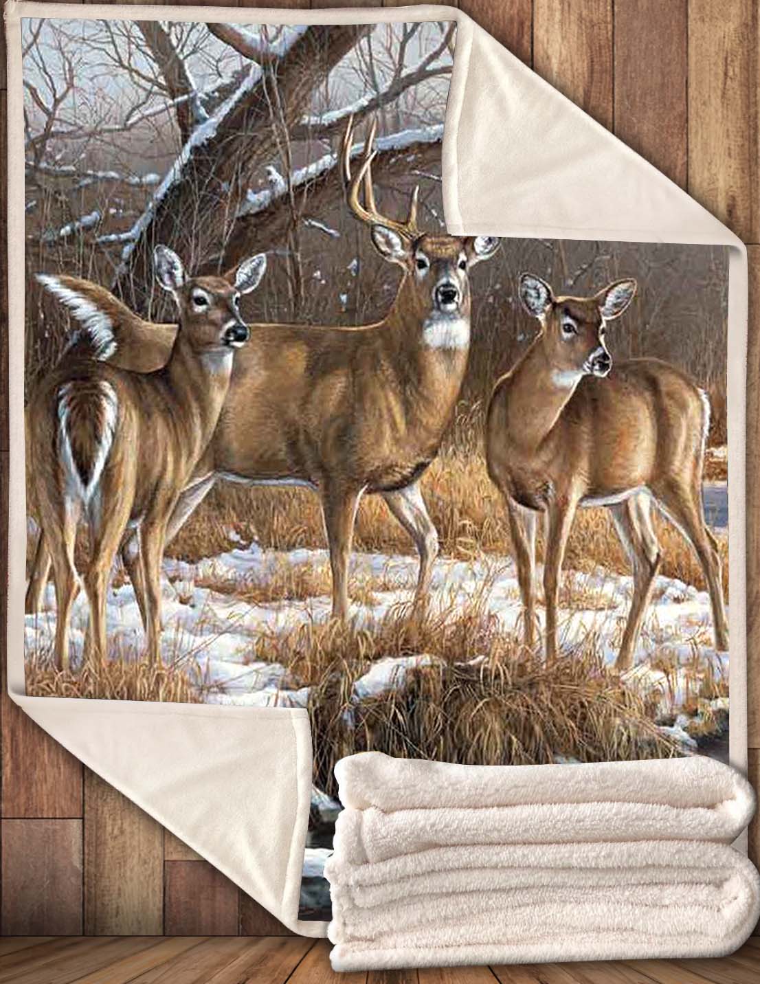 White Tailed Deer Hunting Blanket 06799