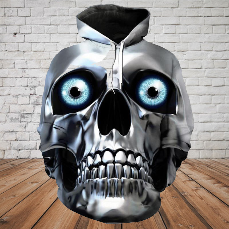 Skull Metal 3D Hoodie - 1129
