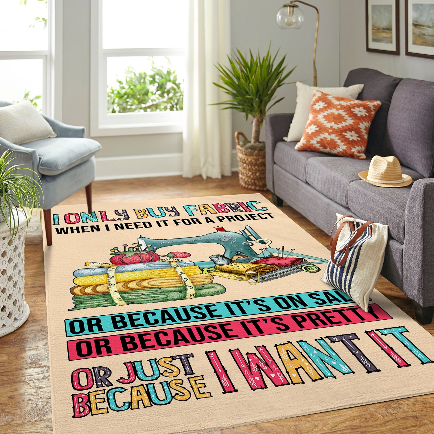 Sewing Room Decor Area Rug 07563