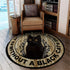 Black Cat Round Mat 06009