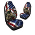 Bow Hunter With Flag American Car Seat Cover 09072
