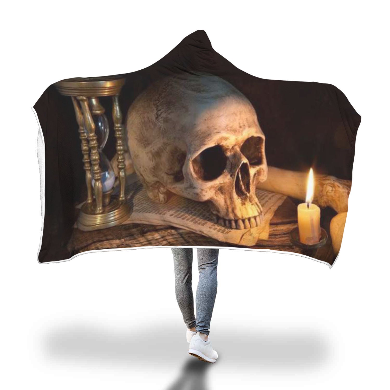 Skull Hooded Blanket - 0880