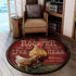 Farm Rooster and Cute Chick Round Mat 07372