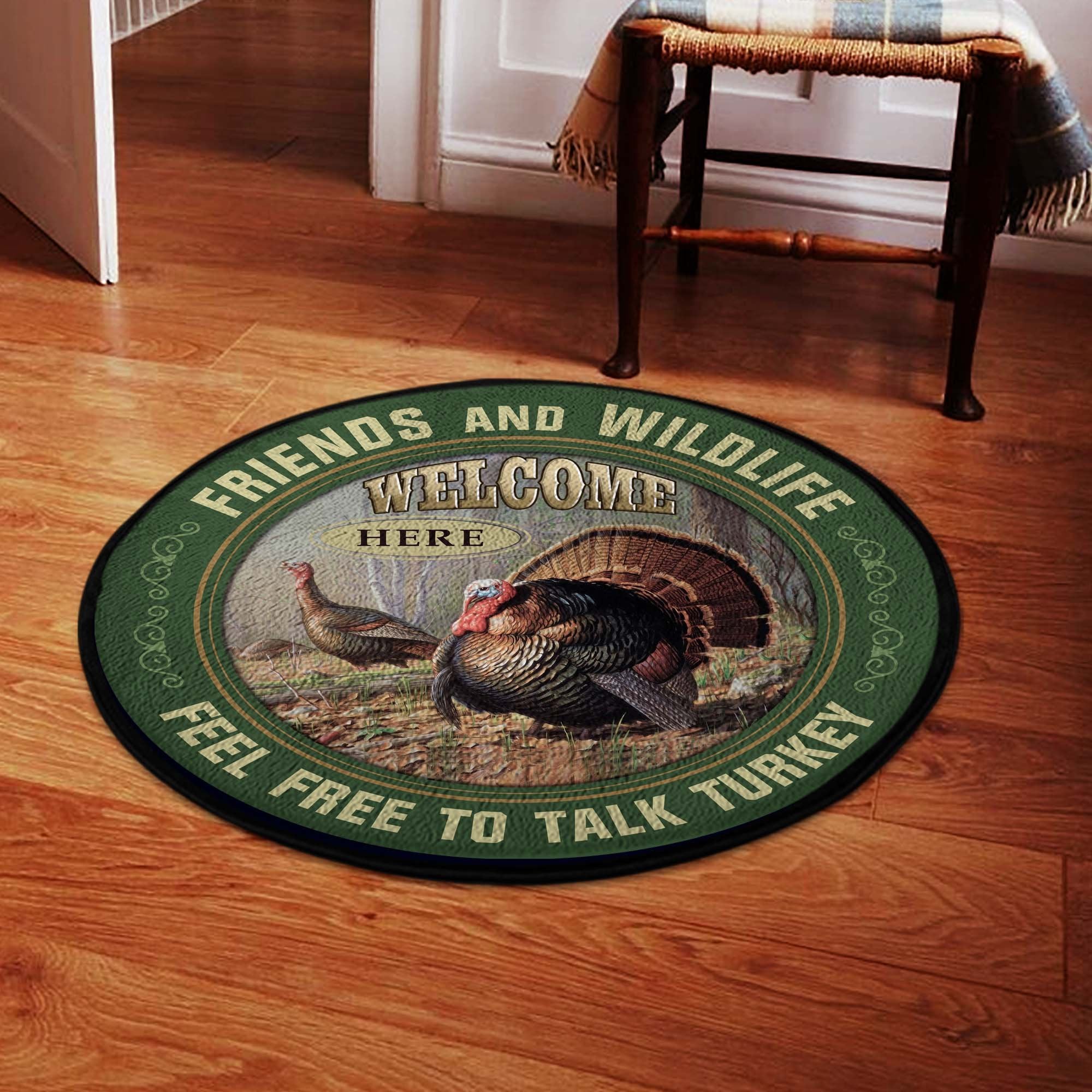 Talking Turkey Hunting Round Mat 06510