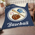 Baseball Blanket Base ball Sports Throw Blanket 07646