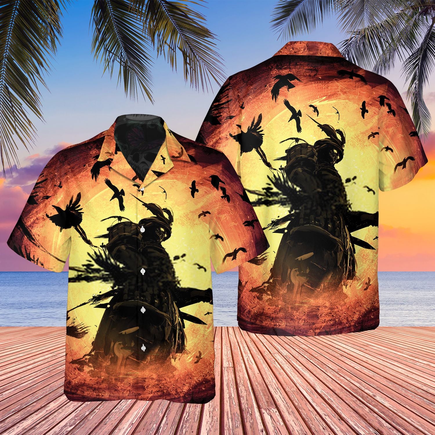 Samurai Ghost Warrior Hawaii Shirt 09601
