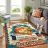 Teal Truck With Pumpkins Fall Area Rug 07044