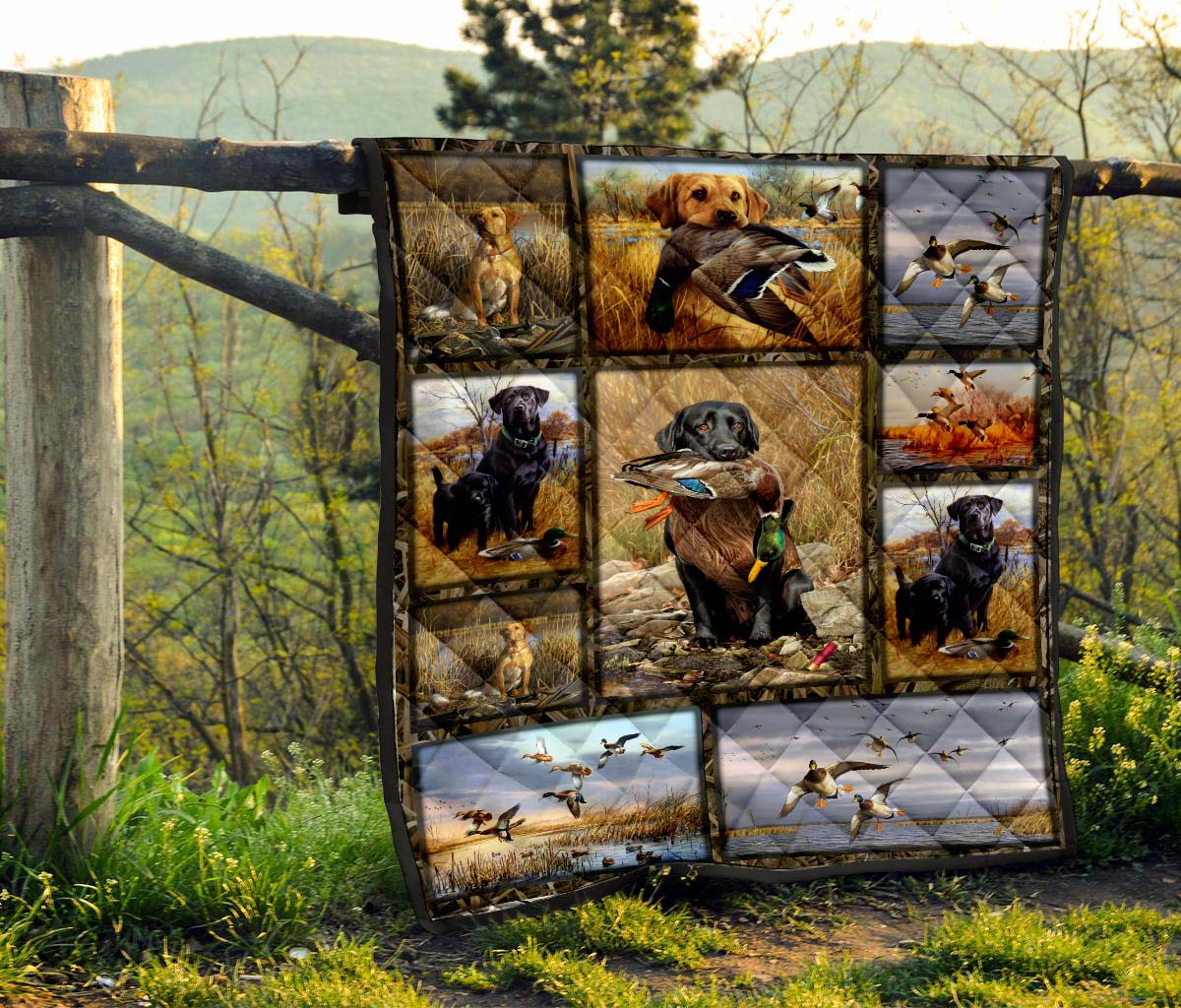 Duck Hunting Waterfowl Quilt 06856