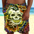 Skull Colorful Combo Shorts and Hawaii Shirt 08972