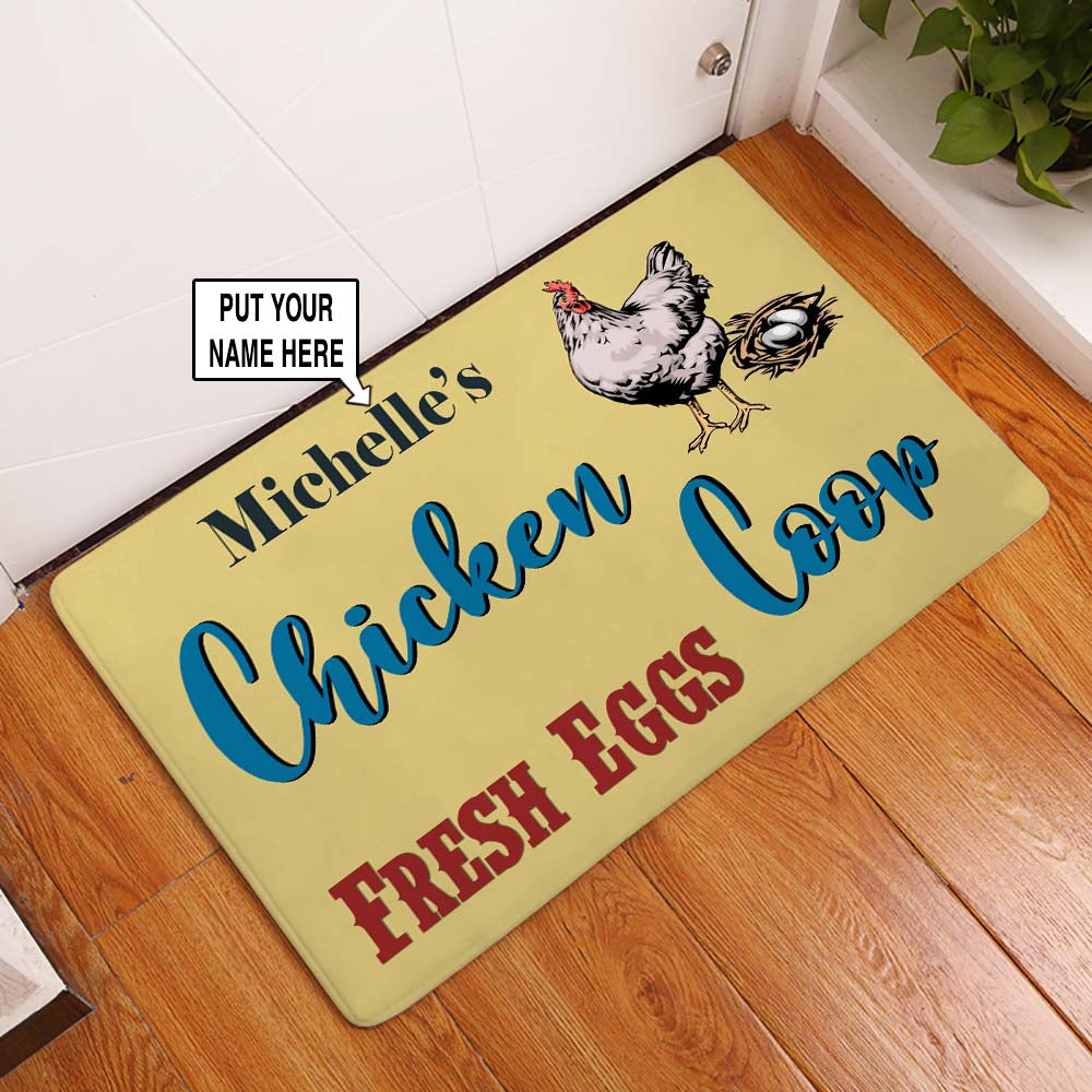 Personalized Chicken Coop Doormat 06755