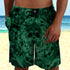 Green Skull Combo Beach Shorts and Hawaii Shirt 09935