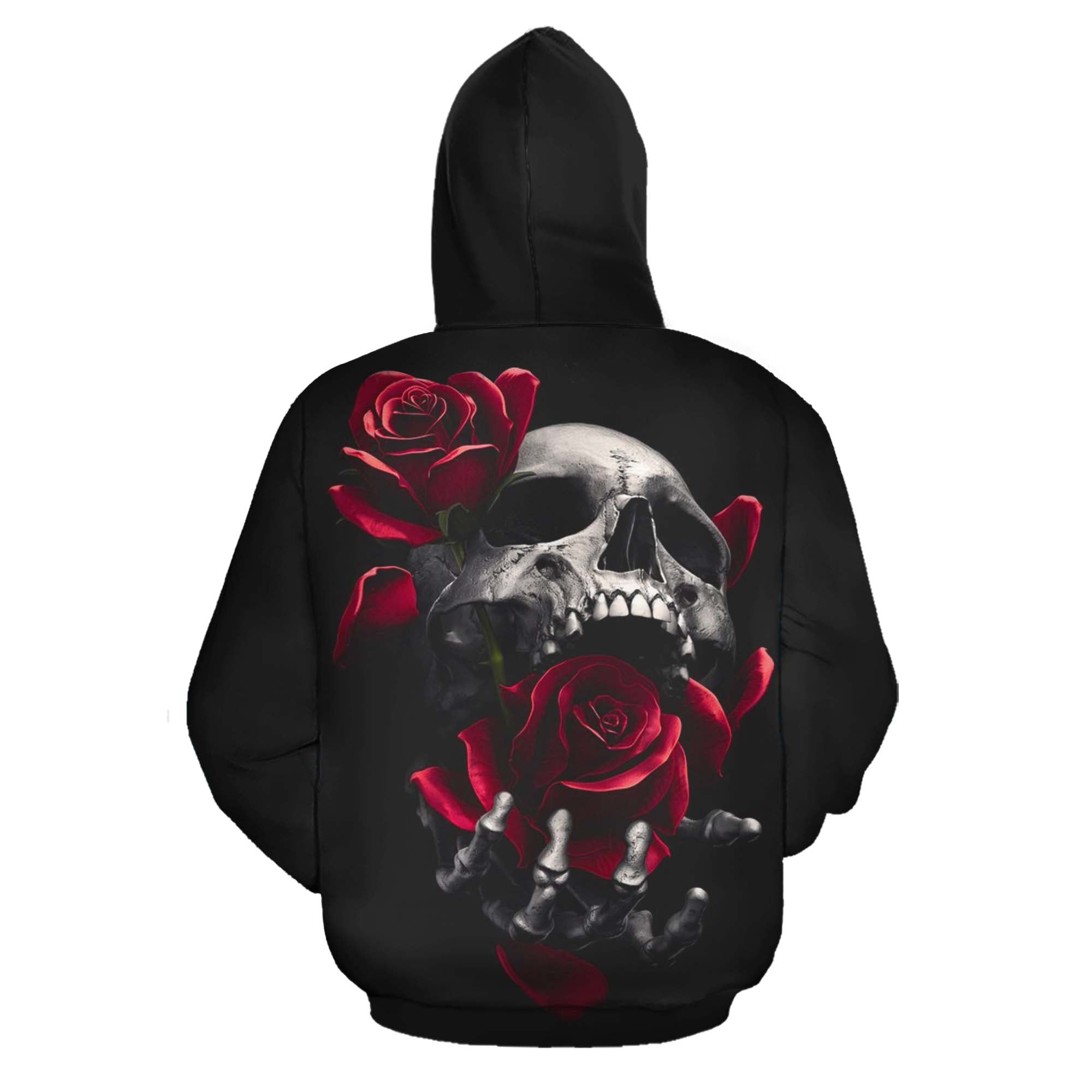 Skull Rose 3D Hoodie 07008