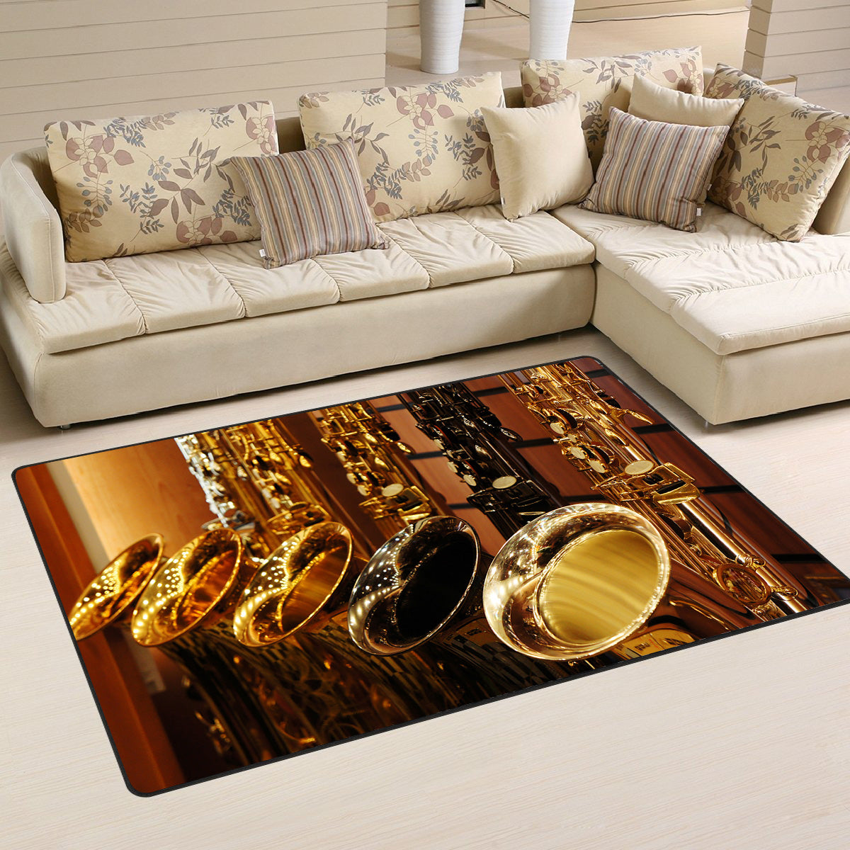 Saxophone Area Rug Carpet 06079