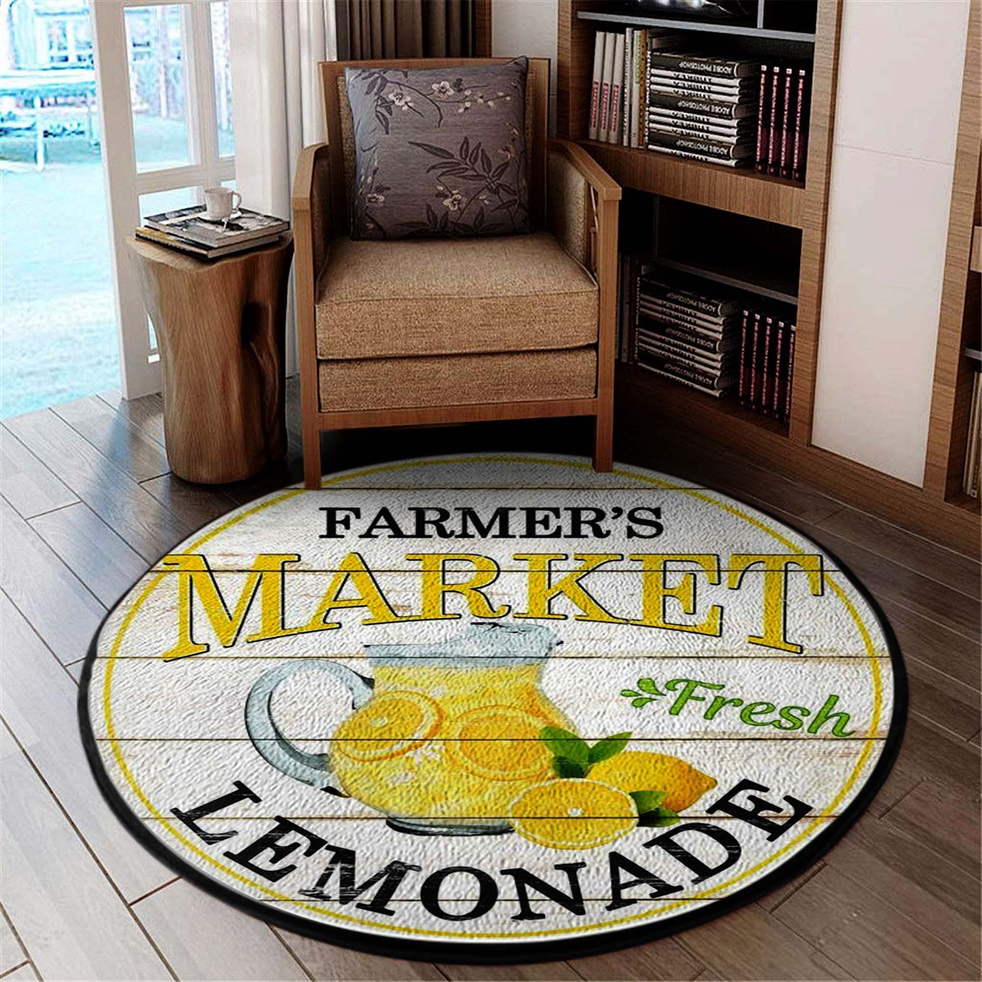 Farmer Market Lemonade Round Mat 06891