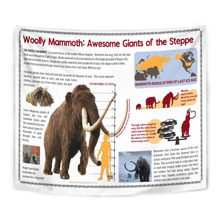 Woolly Mammoth Info Tapestry 06177
