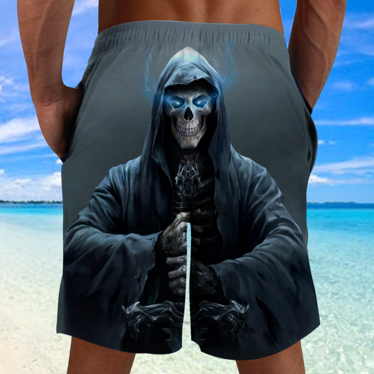 Skull grim reaper 3d shorts 08468
