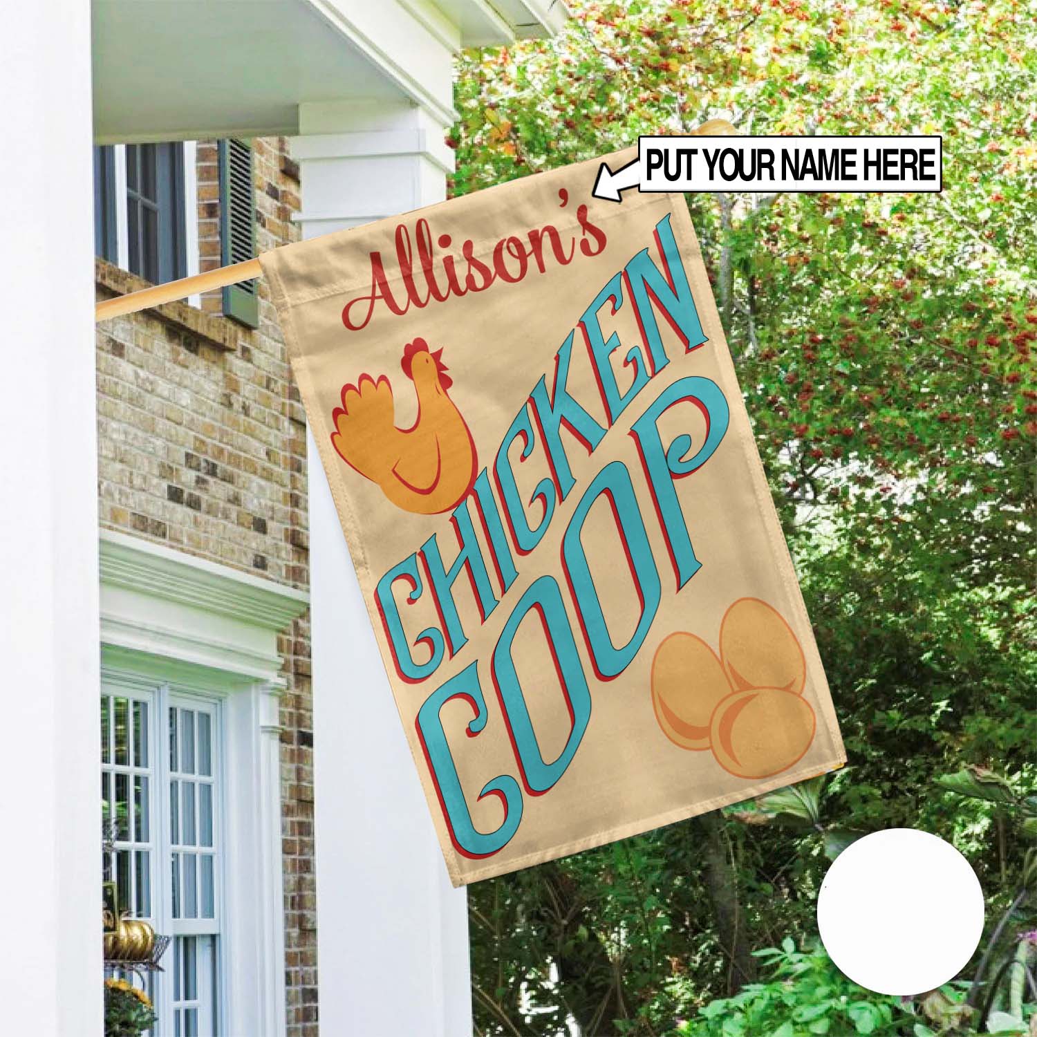 Personalized Chicken Coop Flag 06579