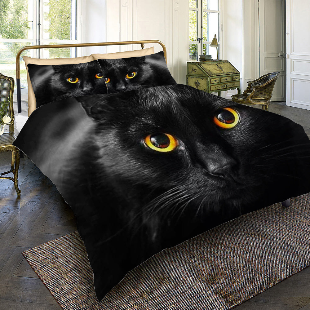 Black Cat Bedding Set 06108