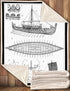 Viking Ships Blanket 06004