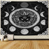 Wicca Black Cat Pentagram Tapestry 05084