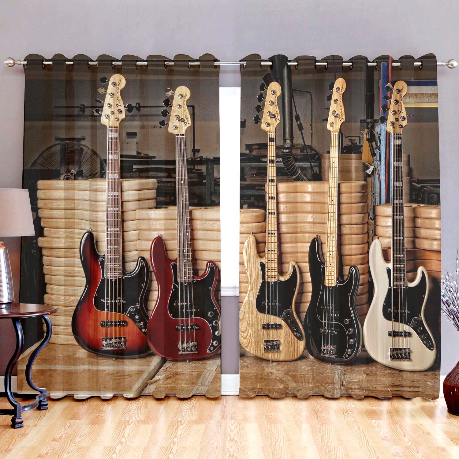 Music Guitar Lovers Window Curtain 07397